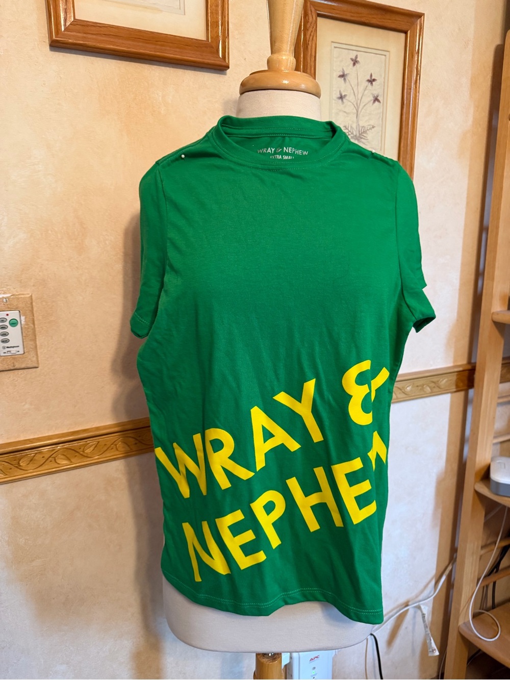 Wray & Nephew Green Logo Tee with Bold Yellow Print